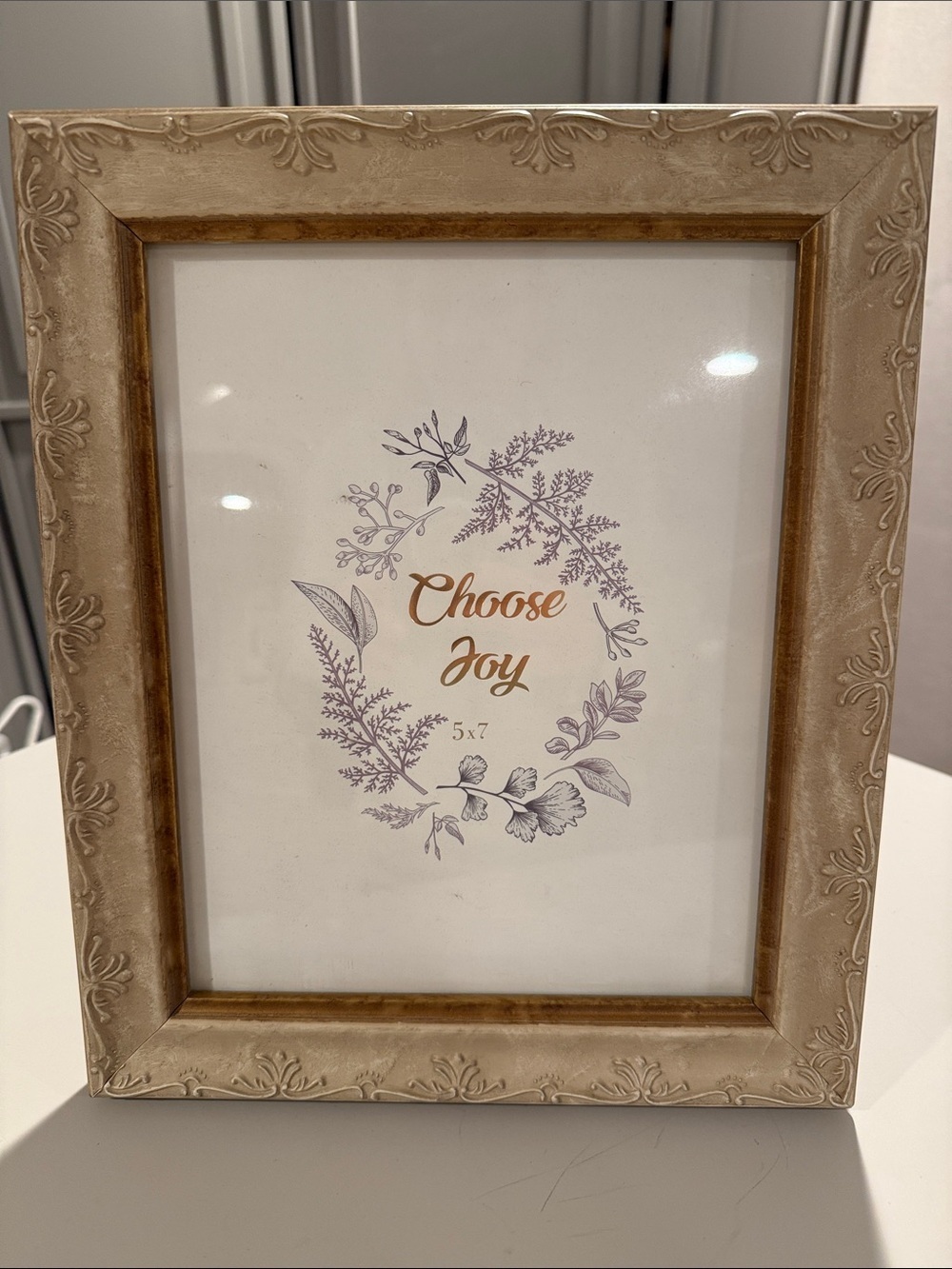 Decorative Picture Frame Ivory/Gold